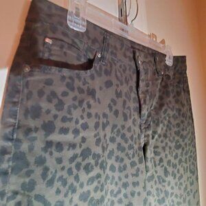 Olive/Black Animal Print Jeans